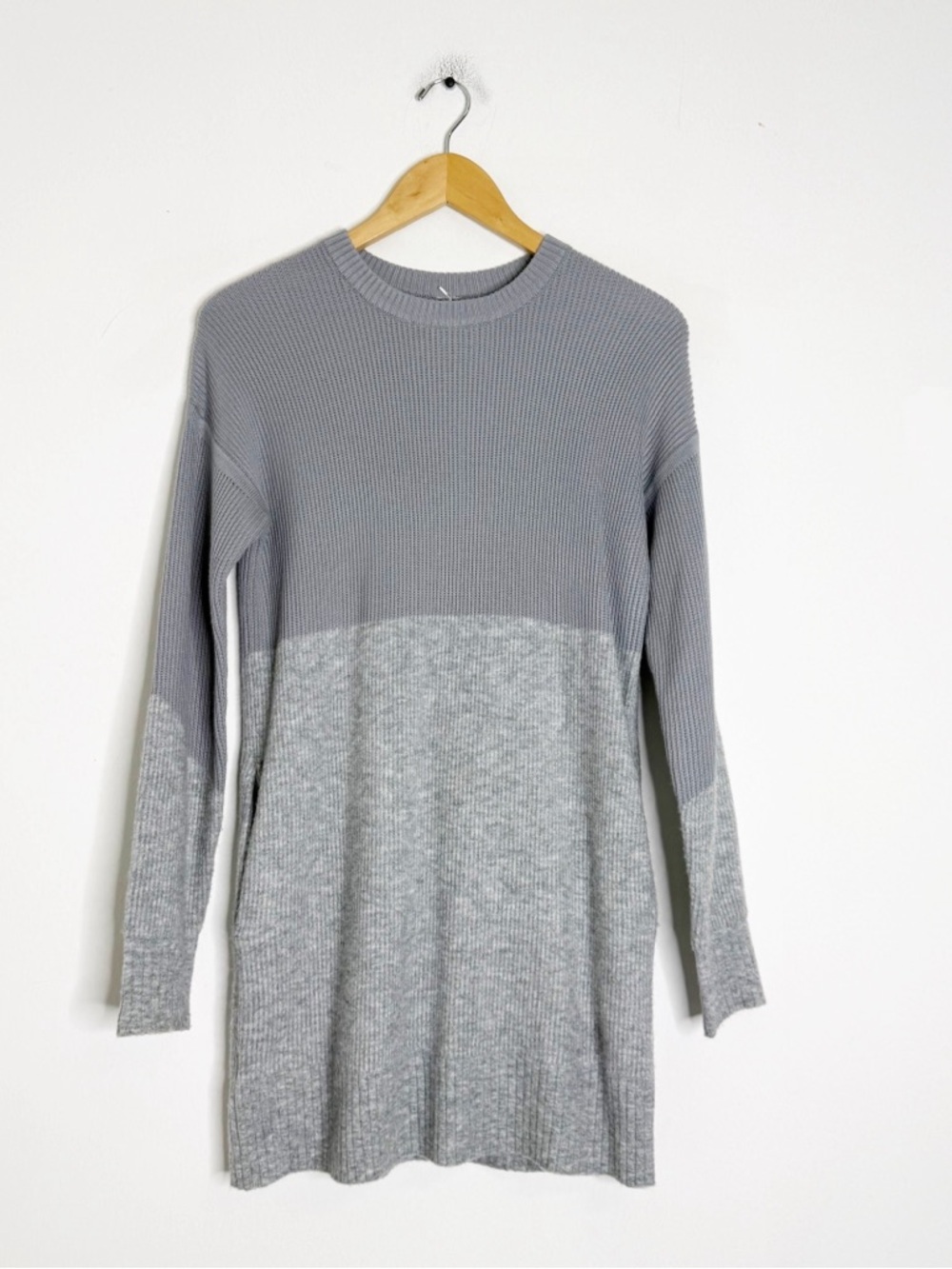 Lululemon Restful Intention Tunic Sweater Dress Gray Ribbed Small